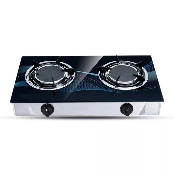 HALEY glass gas stove New model high quality indoor stainless steel 2 natural gas burner cooktop stove cooker